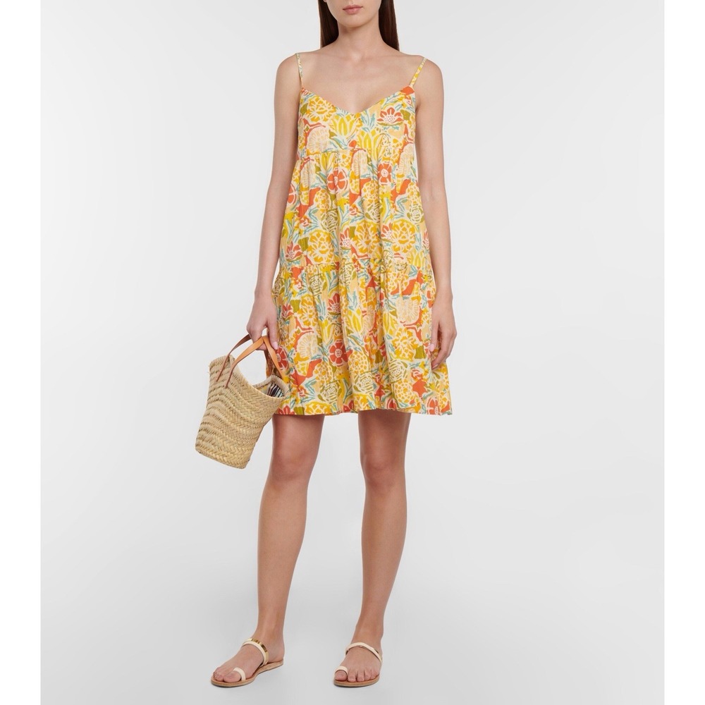VELVET By Graham & Spencer Floral Cotton Mini‎ Dress Sz M, Multicolor